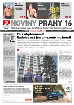 Noviny Prahy 16, číslo 8/2019 Noviny Prahy 16, číslo 8/2019
