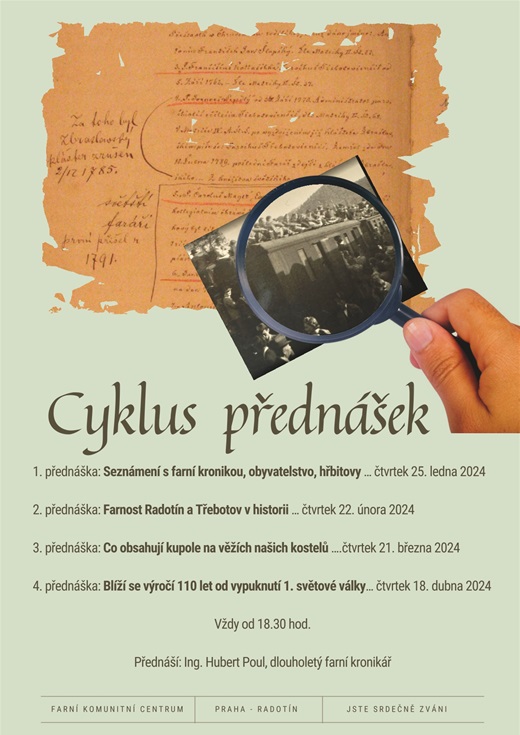 Cyklus přednášek Ing. Huberta Poula, leden - duben 2024
