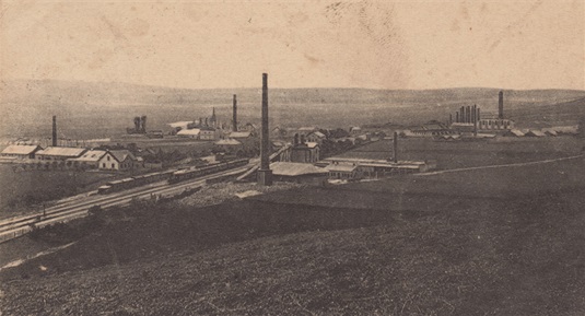 Kolem roku 1909: Pohled na Radotín ve směru od Prahy