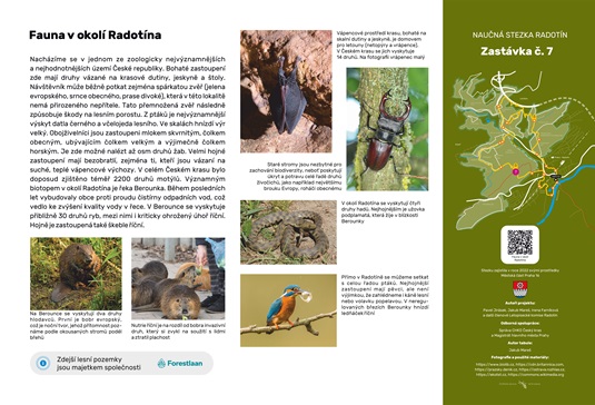 Naučná stezka Radotín - Zastávka č. 7 - Fauna v okolí Radotína Naučná stezka Radotín - Zastávka č. 7 - Fauna v okolí Radotína