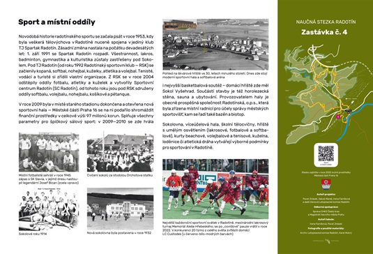 Naučná stezka Radotín: Zastávka č. 4 - Sport Naučná stezka Radotín: Zastávka č. 4 - Sport