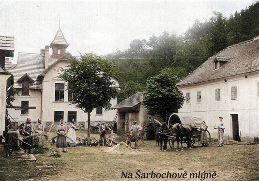 Šarbochův mlýn na snímku z roku 1919 Šarbochův mlýn na snímku z roku 1919