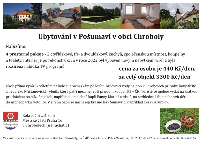 Rekreační ubytování v Chrobolech Rekreační ubytování v Chrobolech