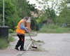 Jarní úklid komunikací v Radotíně, v tzv. oblasti Lahovská, 19.5.2015