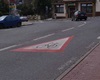úpravy vodorovného značení u železničního přejezdu
