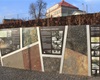 Místo u řeky - nové infotabule o nerostném bohatství našeho okolí,  historii cementárny i tzv. geozídka. To vše v moderním pojetí připomíná historii Radotína. Foto ze dne 10.12.2015. 