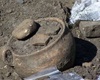 Záběr z archeologického výzkumu, který se prováděl na staveništi budoucí sportovní haly; 17.4.2008