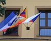 "Vlajka pro Tibet" na radnici Městské části Praha 16, 10.3.2017