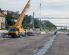 Postup stavebních prací na tunýlku v Prvomájové ulici a kresby na zdi kolem trati, 26.7.2021