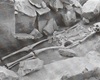 Kostra v jednom z hrobů. Zdroj: Monografie dr. Zdeňky Krumphanzlové a kol.: "Raně středověké pohřebiště v Praze-Lahovicích" , Muzeum hlavního města Prahy, 2013. Kostra v jednom z hrobů. Zdroj: Monografie dr. Zdeňky Krumphanzlové a kol.: "Raně středověké pohřebiště v Praze-Lahovicích" , Muzeum hlavního města Prahy, 2013.