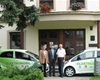 Převzetí elektromobilů pro Prahu 16, zleva Mgr. M. Knotek, Ing. J. Farník, Mgr. K. Hanzlík, 22.9.2011