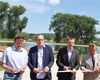 Slavnostní předpremiéra Biotopu Radotín, zástupce starosty Mgr. Miroslav Knotek, I. náměstek pražského primátora Jiří Vávra, starosta Mgr. Karel Hanzlík  a Miloš Smolík z EKISu 23.6.2014