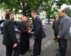 Kardinál Miloslav Vlk, Starosta a zástupce starosty MČ Praha 16 Mgr. Karel Hanzlík a Mgr. Miroslav Knotek, farář Zdeněk Skalický<br />Foto: MČ Praha 16