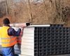 Zkouška výstavby protipovodňových opatření ve Vrážské, 7.2.2023