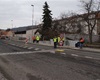 Zkušební stavění mobilního hrazení protipovodňové ochrany 17.3.2010