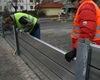 Zkušební stavění mobilního hrazení protipovodňové ochrany 17.3.2010
