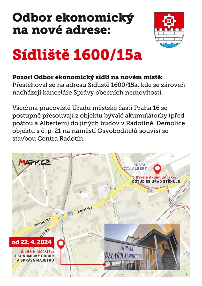 Stěhování, Odbor ekonomický, 22.4.2024